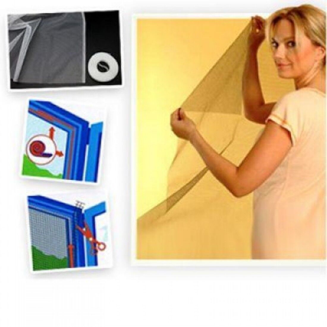 Pencere Cam Sinekliği-Beyaz ( 100 cm x 150 cm. ) (491491)