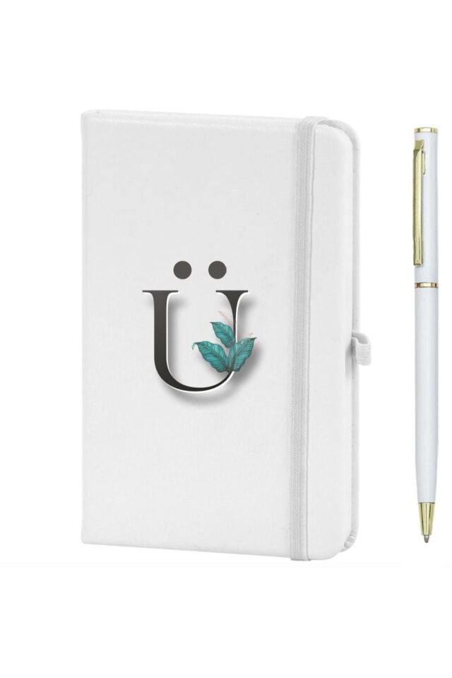 Ü Harfi Çiçek Baskılı Defter