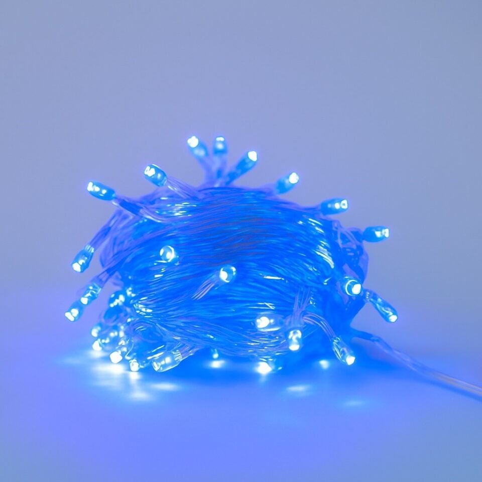 AD 10 Metre 100 Ledli 8 Fonksiyonlu Dekoratif Lambader Mavi Lamba
