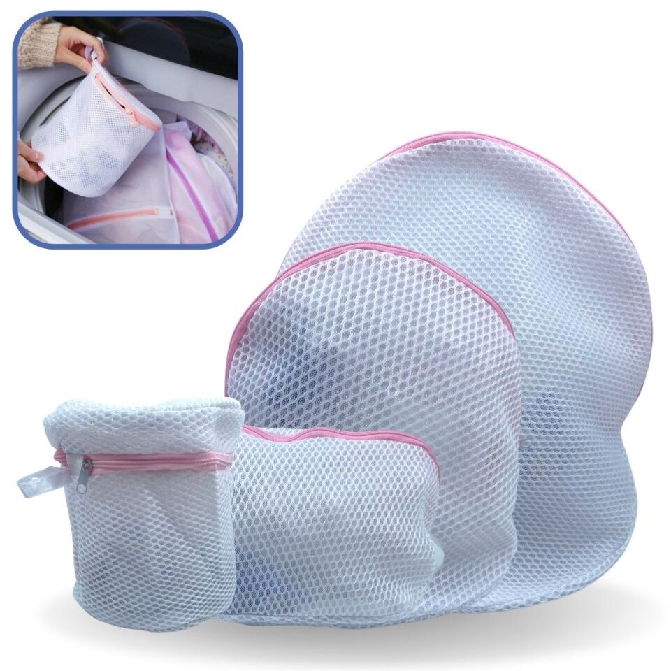 AD® Çamaşır Filesi Hassas Çamaşırlar için 4 Adet Yıkama Filesi