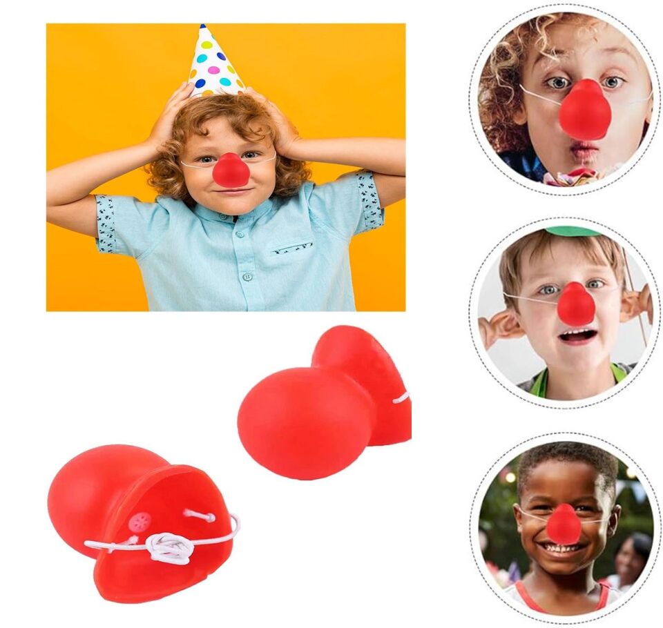 Mey İthalat® Kırmızı Renk Lastikli Burun Palyaço Burun