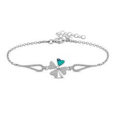 925 Ayar Gümüş Nazarlı Yonca Bileklik T5247 (491491)