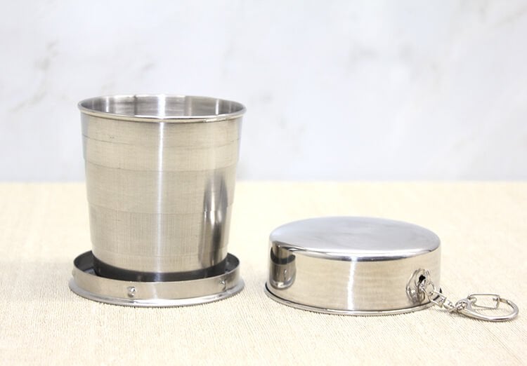 Katlanabilir Tekli Paslanmaz Çelik Shot Bardak - Model 1