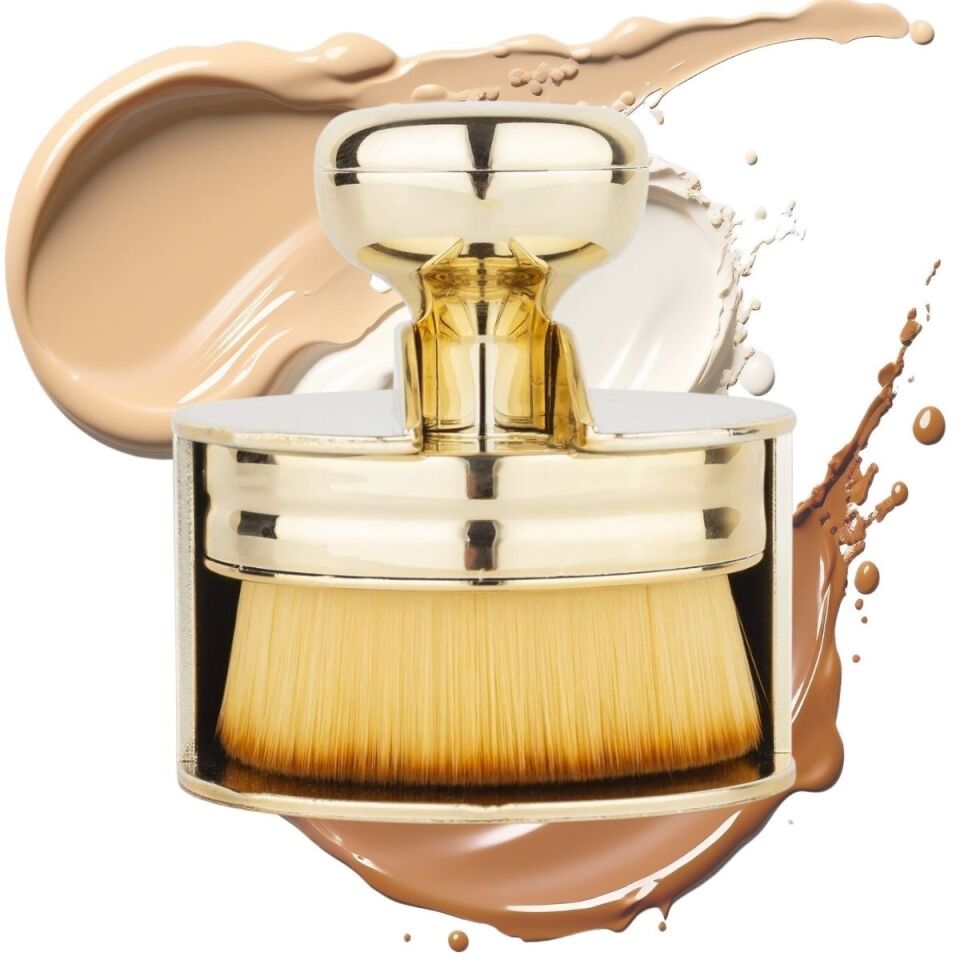 AD Profesyonel Geniş Pratik Tutma Saplı Gold Büyük Fondöten Yayma Fırçası