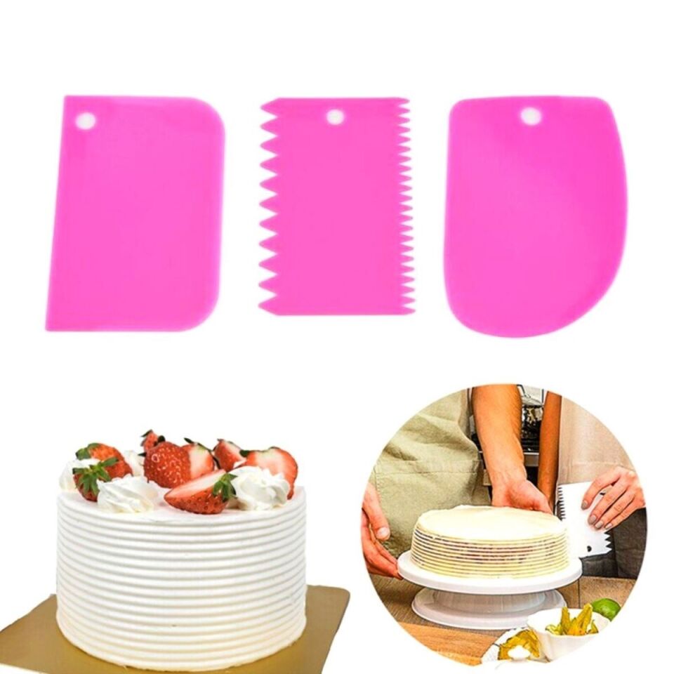 AD Pasta Hamur Şekillendirici Spatula Kesici Kazıyıcı Dekoratör Set