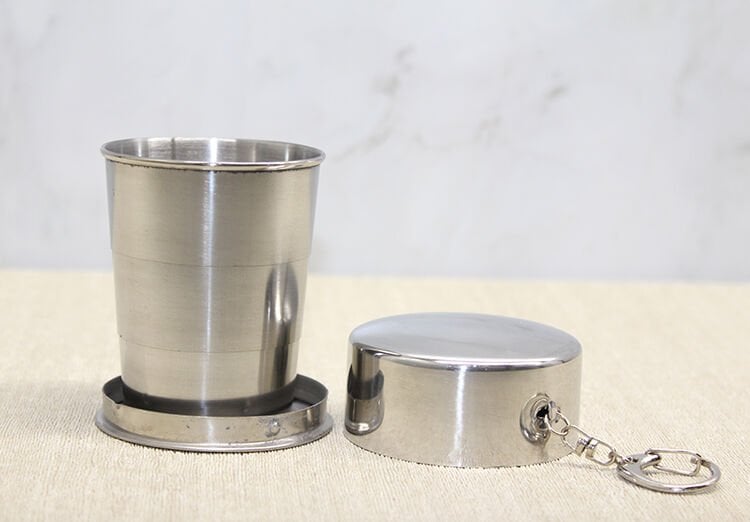 Katlanabilir Tekli Paslanmaz Çelik Shot Bardak - Model 2