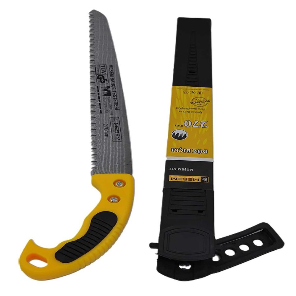 AD 270 mm Düz Bıçaklı Testere Bıçkı Kılıflı Budama Bahçe Testeresi