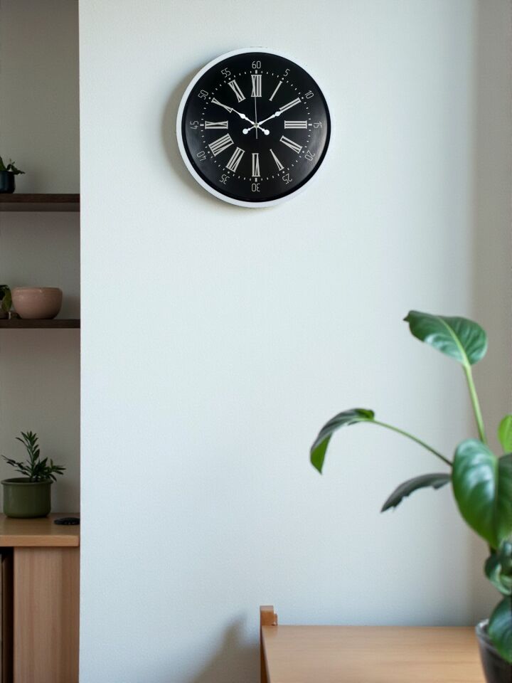 36 Cm Beyaz Zarif Dekoratif Duvar Saati