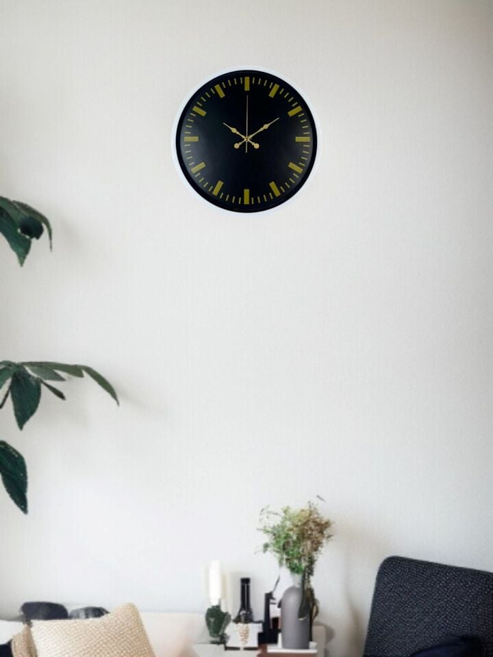 36 Cm Beyaz Dekoratif Duvar Saati