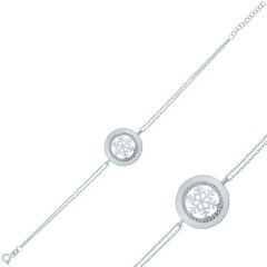 925 Ayar Gümüş Kar Tanesi Bileklik T5128 (491491)