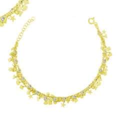 925 Ayar Gümüş Gold Şans Bileklik T4716 (491491)