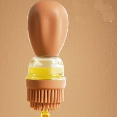 Kaktüs Yağdanlık 2 İn 1 Silikon Fırçalı Cam Yağdanlık Yumurta Ve  Sos Fırçası 150 ml (491491)