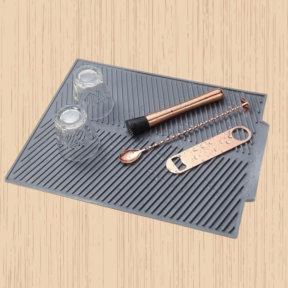 AD Büyük Bulaşık Kurutma Matı,Silikon Bulaşık Kurutma Matı Çok Amaçlı Tezgah Üstü Mat