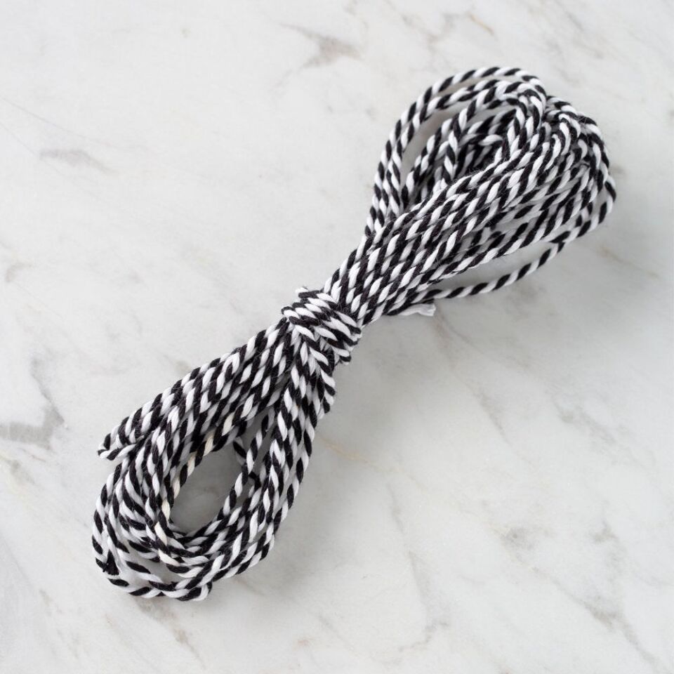 Loren 5m Beyaz-Siyah Paket İpi