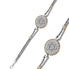 925 Ayar Gümüş Süleyman Mührü Erkek Bileklik T7656 (491491)