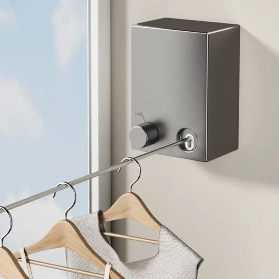 AD Teleskopik Çamaşır Kurutma Askısı, Pratik Geri Çekilebilir Çamaşır İpi