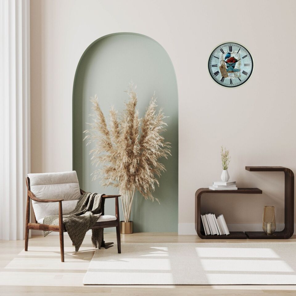 Krem 36 Cm Paris Strawberry Bird Duvar Saati