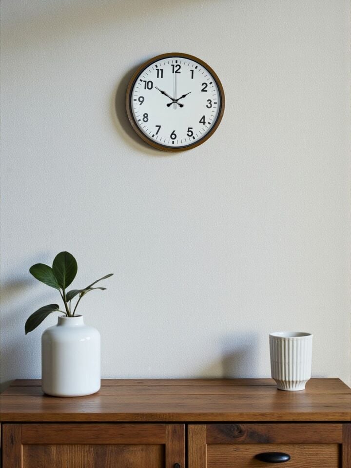 36 Cm Kahverengi Dekoratif Duvar Saati