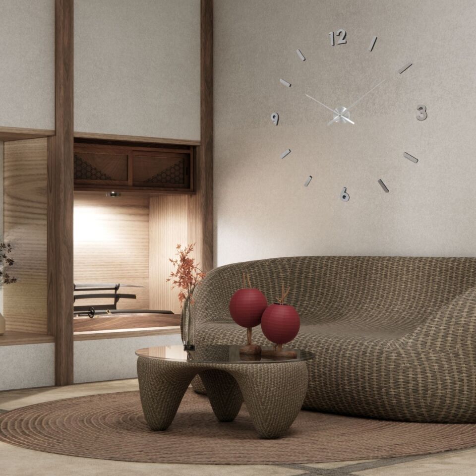 Krom Modern Aynalı 3D Rakamlı DIY Duvar Saati