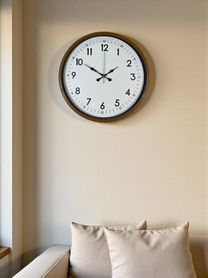 36 Cm Kahverengi Dekoratif Duvar Saati