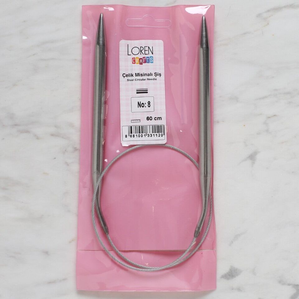 LOREN CRAFTS 8 MM ÇELİK MİSİNALI ŞİŞ 60 CM