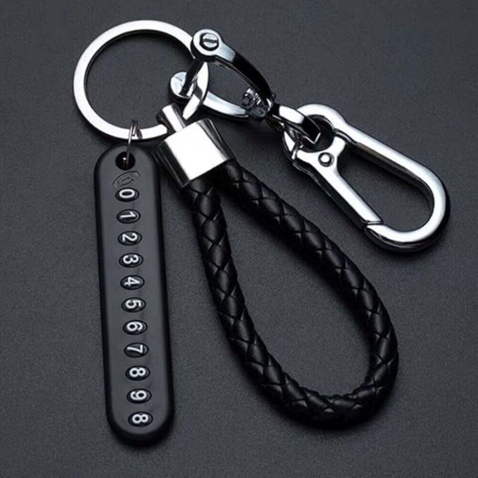 AD Anahtarlığa TakılabilenTelefon Numarası Etiketli Numaratörlü Anahtarlık