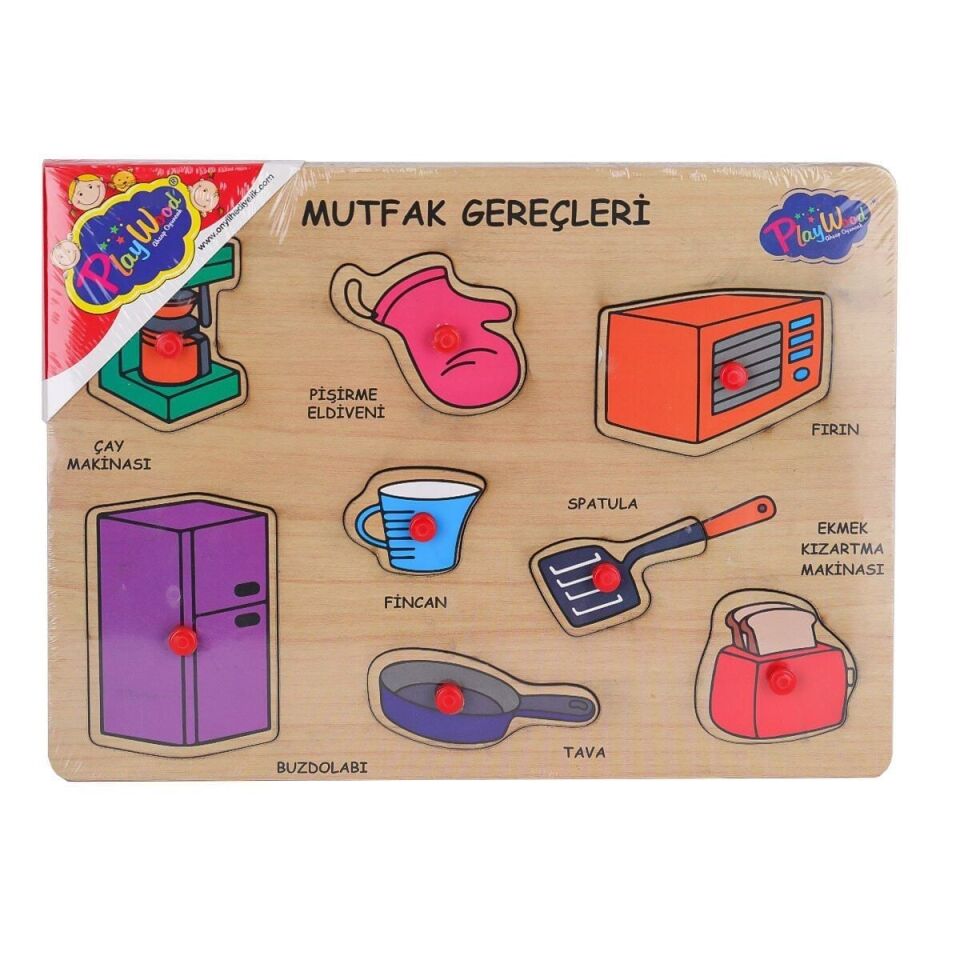 ONY-168-169 Ahşap Tutmalı Mutfak Gereçleri -Onyıl Oyuncak