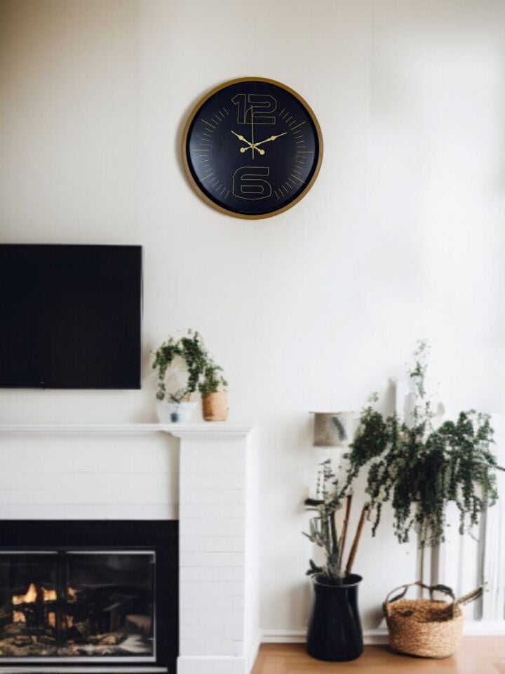 36 Cm Kahverengi Modern Duvar Saati