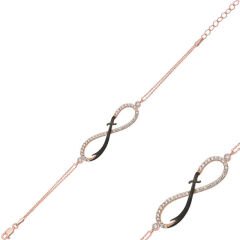 925 Ayar Gümüş Rose Sonsuzluk Zülfikar Kılıcı Bileklik T3895 (491491)