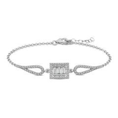 925 Ayar Gümüş Baget Taşlı Bileklik T5062 (491491)