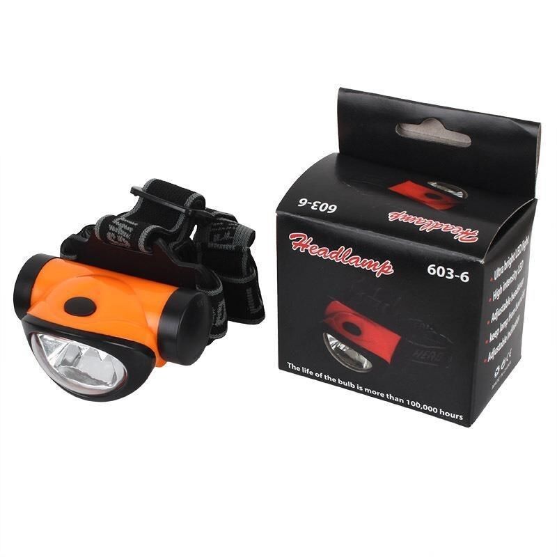 AD 3 Fonksiyonlu 6 Ledli Oynar Başlıklı Pilli Kafa Işığı Lambası