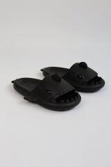 WG500 Köpekbalığı Siyah Unisex Tam Ortopedik Terlik Shark Slides