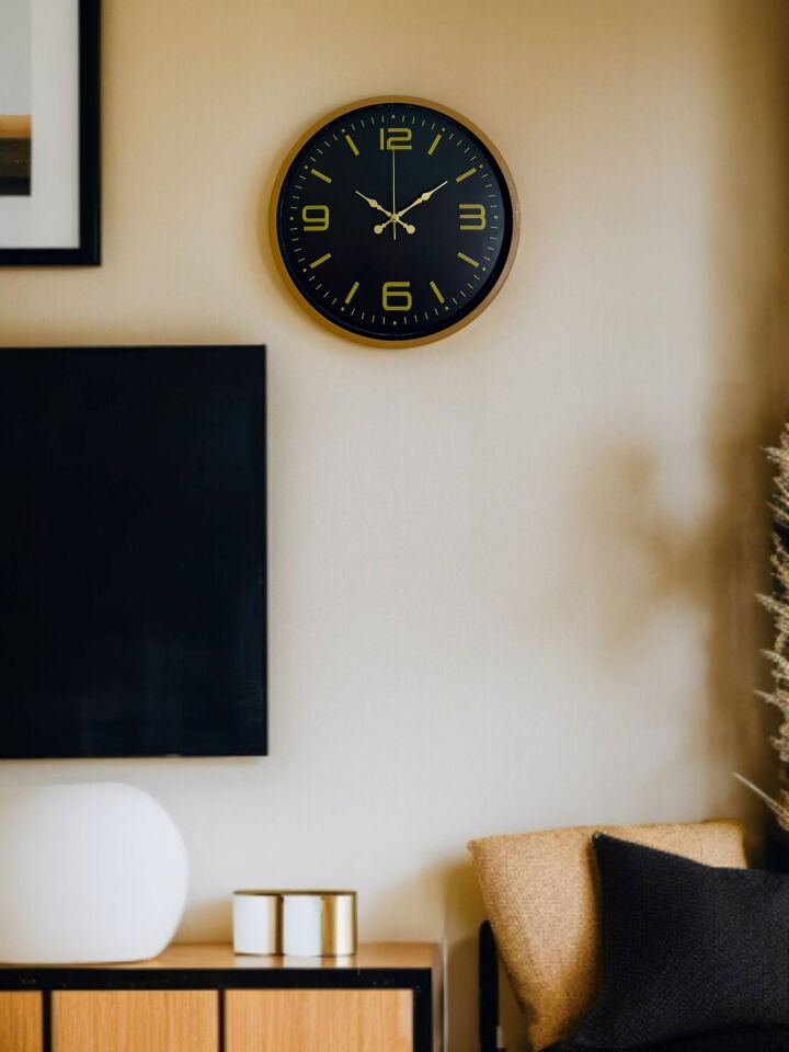 36 Cm Kahverengi Dekoratif Duvar Saati