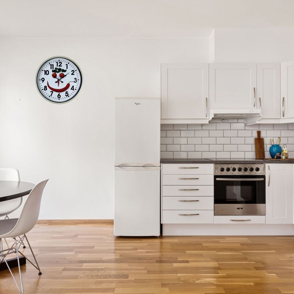 Krem 36 Cm Mutfak Dekoratif Duvar Saati