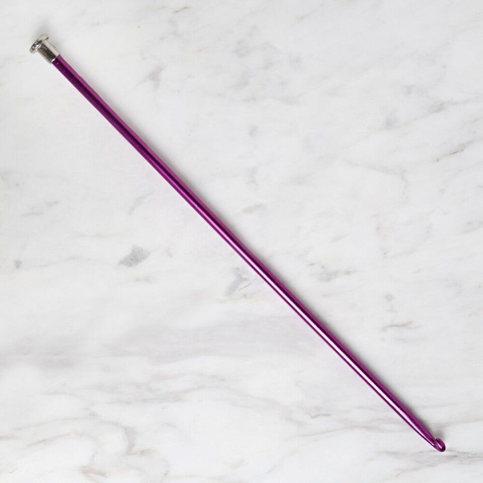 Loren Crafts 5 mm 25 cm Mor Metal Gagalı Örgü Tığ