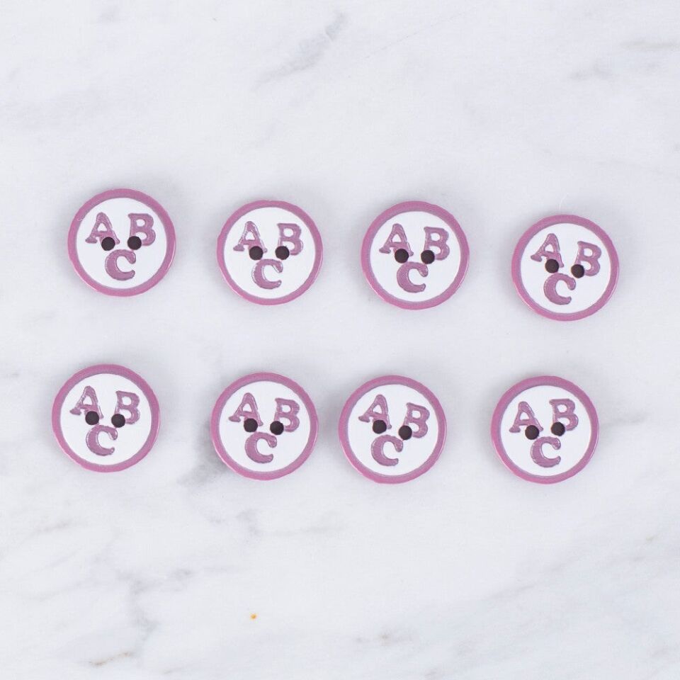 Loren Crafts 8 li ABC Vişne Çürüğü Düğme - 0558