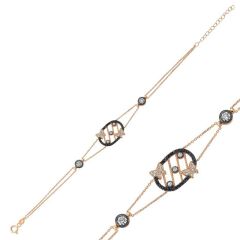 925 Ayar Gümüş Rose Taşlı Kelebek Bileklik BR0460281 (491491)