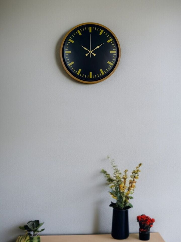 36 Cm Kahverengi Modern Duvar Saati