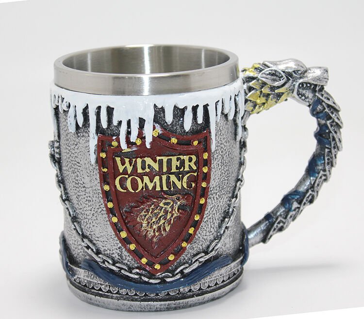 Game Of Thrones Tasarımlı 3D Çelik Kupa Bardak