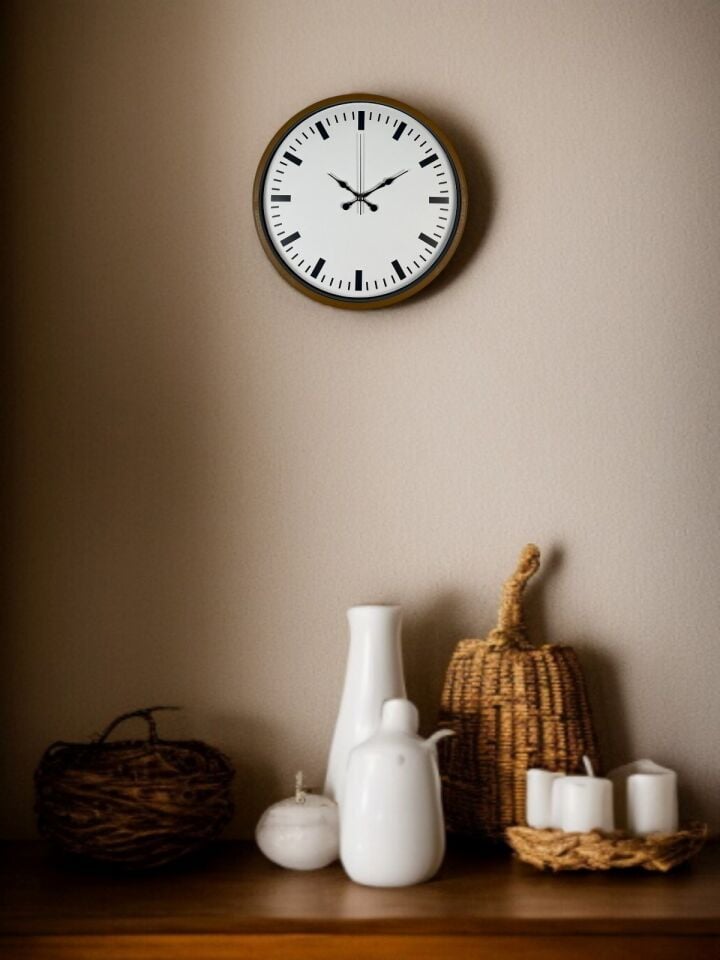 36 Cm Kahverengi Dekoratif Şık Duvar Saati