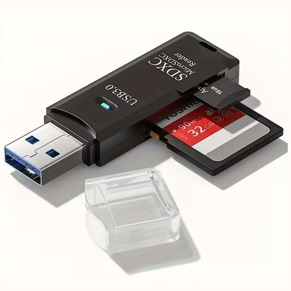 AD 2in1 Usb 3.0 Micro Sd Hafıza Kartı - Tf Kart Okuyucu Hub Adaptör Veri Aktarıcı
