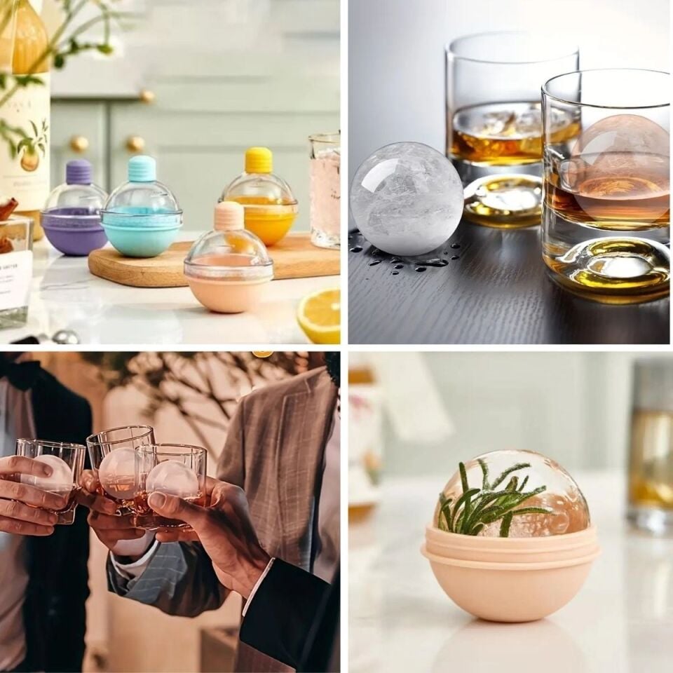 AD Hunili Altı Silikon Kolay Çıkabilen Büyük Boy Küre Buzluk