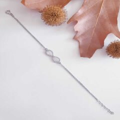 925 Ayar Gümüş Sonsuzluk Kadın Bileklik T7760 (491491)