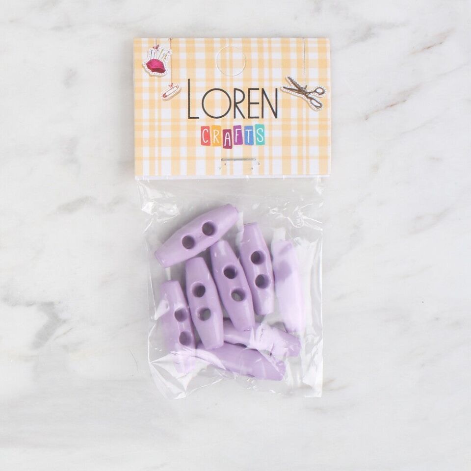 Loren Crafts 8 li lila çoban düğme - 107