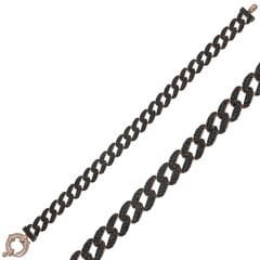 925 Ayar Gümüş Siyah Taşlı Gurmet Bileklik T5857 (491491)