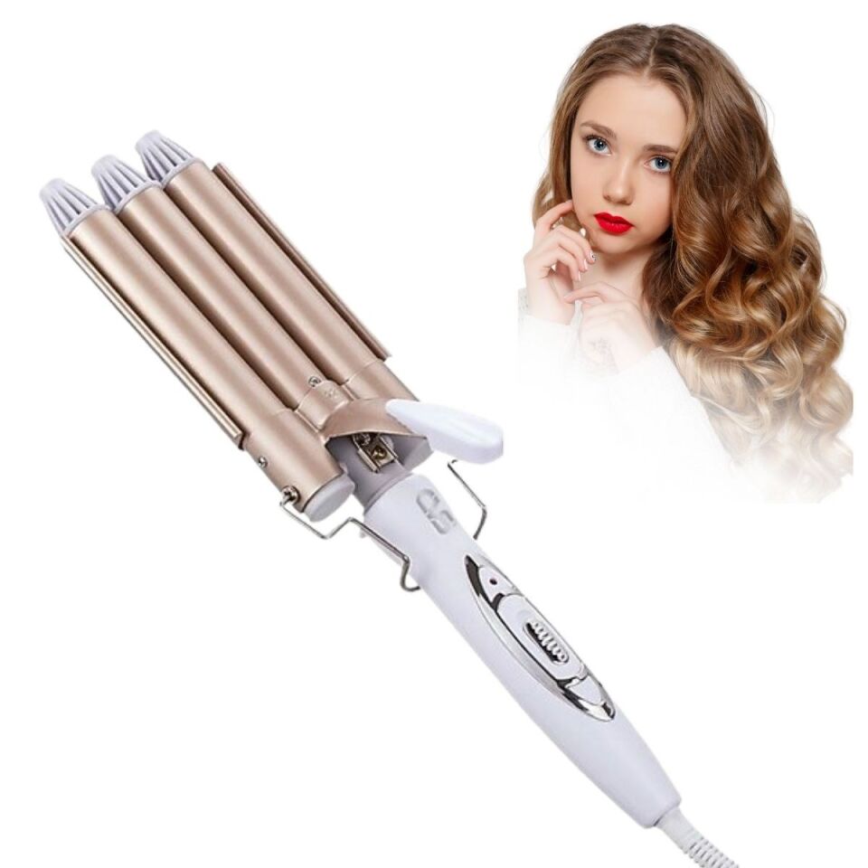 AD 3 Başlıklı Elektrikli Saç Dalgalandırma Maşası – Hızlı ve Kalıcı Plaj Dalgaları