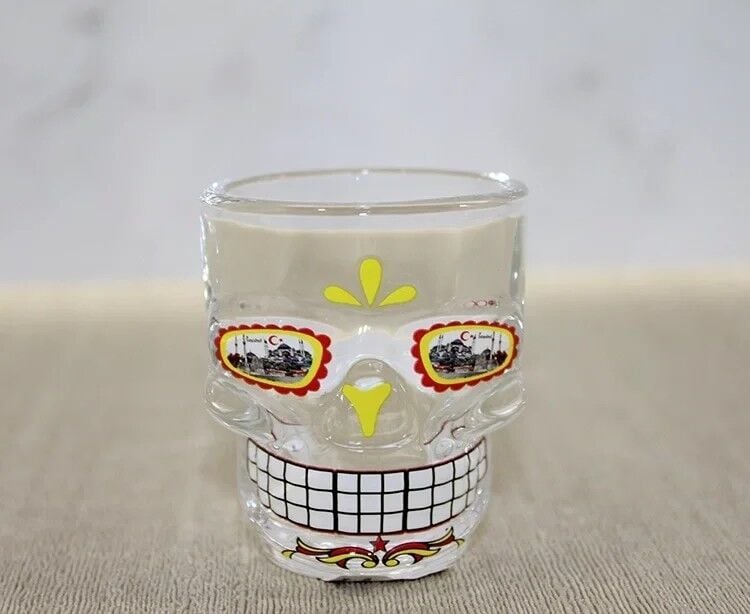 İstanbul Temalı Cam Kurukafa Shot Bardak