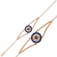 925 Ayar Gümüş Rose Nazar Bileklik BR0460661 (491491)