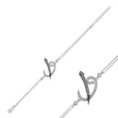 925 Ayar Gümüş Elif Vav Bileklik T4492 (491491)