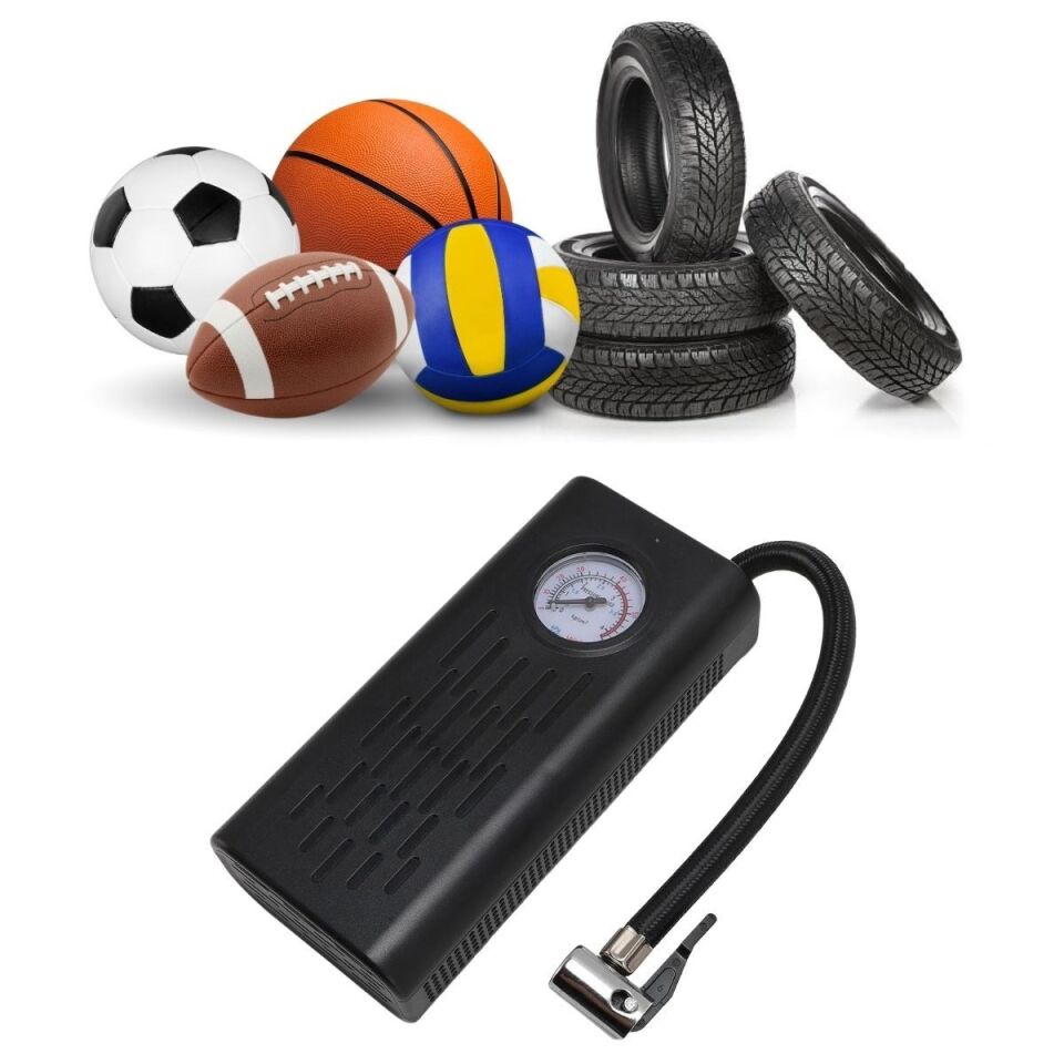 AD Taşınabilir Akülü Hava Kompresörü – 150 PSI 120W Elektrikli Lastik Şişirme Pompası, Araç, Motosiklet Bisiklet ve Toplar İçin